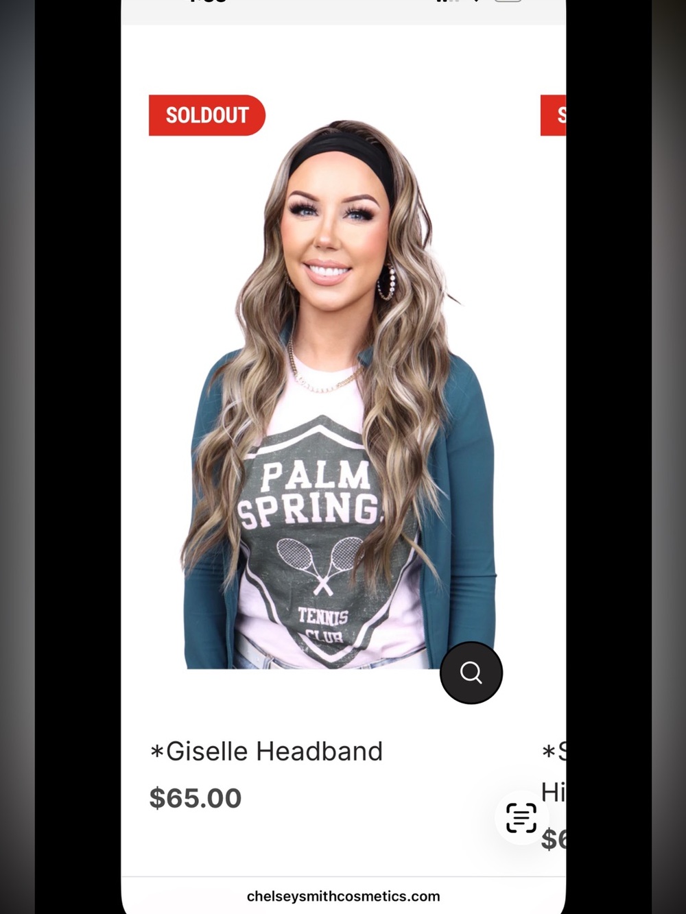 Giselle Headband Wig - Black Headband with Long Wavy Blonde Highlights